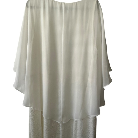 Glamour Nights Women’s Dress Attached Pendant Necklace Scarf Cape Size 22W - Picture 2 of 6